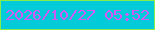 文字の大きさ：2、枠の色：87ed4b、背景の色：01cbd9、文字の色：d059f5 無料ブログパーツのブログ時計