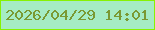 文字の大きさ：3、枠の色：87f203、背景の色：a5ecc4、文字の色：7a9932 無料ブログパーツのブログ時計