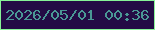 文字の大きさ：3、枠の色：87f397、背景の色：240c45、文字の色：4a9895 無料ブログパーツのブログ時計
