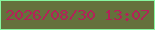 文字の大きさ：4、枠の色：87f69f、背景の色：65713c、文字の色：b32258 無料ブログパーツのブログ時計
