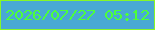 文字の大きさ：3、枠の色：87f727、背景の色：49a9d4、文字の色：4cff3a 無料ブログパーツのブログ時計