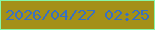 文字の大きさ：5、枠の色：87f7a7、背景の色：a49018、文字の色：3870c2 無料ブログパーツのブログ時計