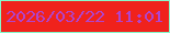 文字の大きさ：1、枠の色：87f7ca、背景の色：f0221c、文字の色：b144cb 無料ブログパーツのブログ時計