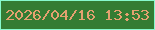 文字の大きさ：2、枠の色：87f9cd、背景の色：347c33、文字の色：e4a170 無料ブログパーツのブログ時計