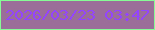 文字の大きさ：3、枠の色：87fb96、背景の色：9b6e99、文字の色：9344fc 無料ブログパーツのブログ時計