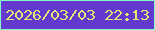 文字の大きさ：5、枠の色：87fbc6、背景の色：6439cf、文字の色：ddeb75 無料ブログパーツのブログ時計