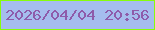 文字の大きさ：1、枠の色：87fd0b、背景の色：a5bdee、文字の色：8e5baa 無料ブログパーツのブログ時計
