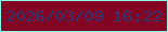 文字の大きさ：5、枠の色：87fde7、背景の色：830523、文字の色：2f366f 無料ブログパーツのブログ時計