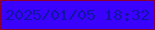 文字の大きさ：5、枠の色：880030、背景の色：3a01fd、文字の色：1014a4 無料ブログパーツのブログ時計