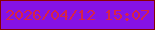 文字の大きさ：4、枠の色：880103、背景の色：8612e5、文字の色：d72447 無料ブログパーツのブログ時計