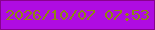 文字の大きさ：2、枠の色：88018e、背景の色：af0ce2、文字の色：8e8612 無料ブログパーツのブログ時計