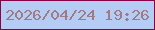 文字の大きさ：4、枠の色：880246、背景の色：b5cdf5、文字の色：9f7b85 無料ブログパーツのブログ時計