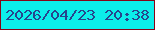 文字の大きさ：1、枠の色：880316、背景の色：0ceeea、文字の色：27458d 無料ブログパーツのブログ時計