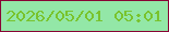 文字の大きさ：1、枠の色：880435、背景の色：93e7a7、文字の色：79c32d 無料ブログパーツのブログ時計