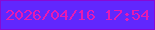 文字の大きさ：3、枠の色：8809d5、背景の色：6127fd、文字の色：e71ab2 無料ブログパーツのブログ時計