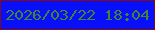文字の大きさ：3、枠の色：880a07、背景の色：080ffa、文字の色：478337 無料ブログパーツのブログ時計