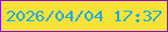 文字の大きさ：3、枠の色：880ae3、背景の色：f7e338、文字の色：1eaade 無料ブログパーツのブログ時計