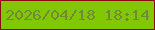 文字の大きさ：4、枠の色：880b15、背景の色：81c801、文字の色：74883a 無料ブログパーツのブログ時計
