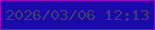 文字の大きさ：1、枠の色：880bbf、背景の色：1a0aab、文字の色：423c6c 無料ブログパーツのブログ時計