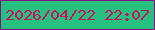 文字の大きさ：1、枠の色：880e81、背景の色：26c181、文字の色：ca115f 無料ブログパーツのブログ時計