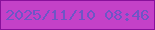 文字の大きさ：4、枠の色：88109b、背景の色：c441c8、文字の色：6f55c6 無料ブログパーツのブログ時計