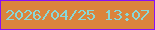 文字の大きさ：3、枠の色：8810f6、背景の色：db843d、文字の色：89d8d8 無料ブログパーツのブログ時計