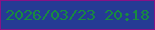 文字の大きさ：1、枠の色：881285、背景の色：253b94、文字の色：188a40 無料ブログパーツのブログ時計