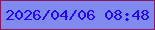 文字の大きさ：2、枠の色：88185e、背景の色：808bf2、文字の色：2706f0 無料ブログパーツのブログ時計