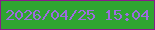 文字の大きさ：4、枠の色：881b8a、背景の色：2fa531、文字の色：9d6bdf 無料ブログパーツのブログ時計