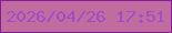 文字の大きさ：5、枠の色：881b9a、背景の色：c06c9e、文字の色：a44bc9 無料ブログパーツのブログ時計