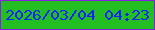 文字の大きさ：2、枠の色：881ee2、背景の色：23be21、文字の色：0826fb 無料ブログパーツのブログ時計