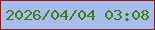 文字の大きさ：3、枠の色：88211d、背景の色：a8bced、文字の色：3f7c12 無料ブログパーツのブログ時計