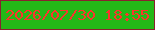 文字の大きさ：3、枠の色：88212e、背景の色：23b817、文字の色：fb332c 無料ブログパーツのブログ時計