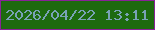 文字の大きさ：4、枠の色：882298、背景の色：1d6a0f、文字の色：79a2b6 無料ブログパーツのブログ時計