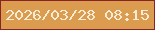 文字の大きさ：2、枠の色：882328、背景の色：db9c4f、文字の色：faecd4 無料ブログパーツのブログ時計