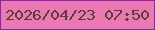 文字の大きさ：2、枠の色：8824b1、背景の色：ea78b3、文字の色：5e3c3a 無料ブログパーツのブログ時計
