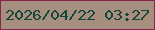 文字の大きさ：3、枠の色：88254f、背景の色：a78f7f、文字の色：144539 無料ブログパーツのブログ時計