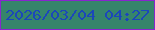 文字の大きさ：3、枠の色：8825ce、背景の色：36856b、文字の色：1b47ba 無料ブログパーツのブログ時計