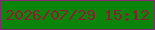 文字の大きさ：4、枠の色：882778、背景の色：0a8409、文字の色：8d1d33 無料ブログパーツのブログ時計