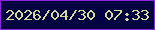 文字の大きさ：1、枠の色：8827de、背景の色：050241、文字の色：d5da99 無料ブログパーツのブログ時計