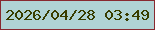 文字の大きさ：5、枠の色：88292f、背景の色：b0d3d4、文字の色：383d00 無料ブログパーツのブログ時計