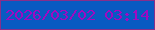 文字の大きさ：1、枠の色：882e8b、背景の色：095ac2、文字の色：9f0ac1 無料ブログパーツのブログ時計