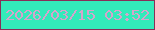 文字の大きさ：4、枠の色：882f58、背景の色：32ebba、文字の色：d5a4cc 無料ブログパーツのブログ時計