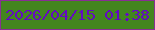 文字の大きさ：1、枠の色：882f94、背景の色：43861f、文字の色：6409c3 無料ブログパーツのブログ時計