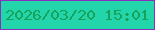 文字の大きさ：2、枠の色：882fbe、背景の色：23d5ab、文字の色：17a159 無料ブログパーツのブログ時計