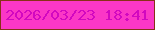 文字の大きさ：1、枠の色：883116、背景の色：fb37c6、文字の色：d208c0 無料ブログパーツのブログ時計