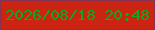 文字の大きさ：4、枠の色：883251、背景の色：cb2412、文字の色：0aa91e 無料ブログパーツのブログ時計