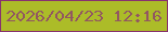 文字の大きさ：1、枠の色：88326f、背景の色：acbc28、文字の色：925761 無料ブログパーツのブログ時計