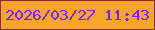 文字の大きさ：5、枠の色：88340e、背景の色：f4a42f、文字の色：7724f1 無料ブログパーツのブログ時計