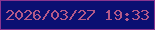 文字の大きさ：4、枠の色：88348f、背景の色：0a0f72、文字の色：b35989 無料ブログパーツのブログ時計